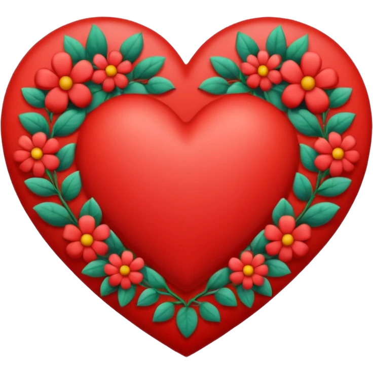 heart with a floral border emoji