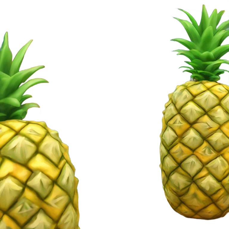 🍍 pineapple looks at its reflection in the mirror emoji