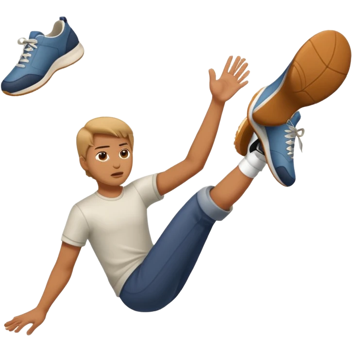 Imitate throwing a shoe emoji
