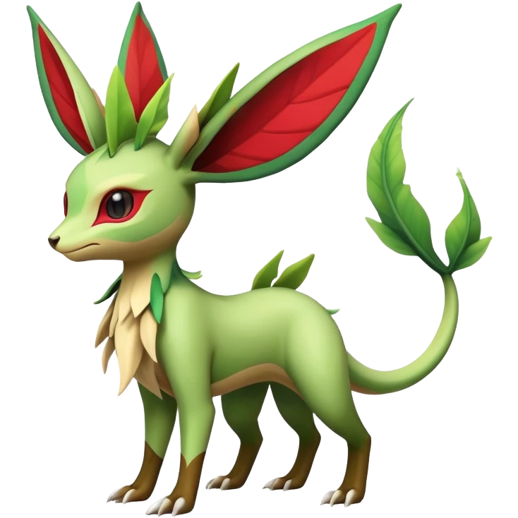 Exotic Leafeon-Flygon-Tropius full body emoji