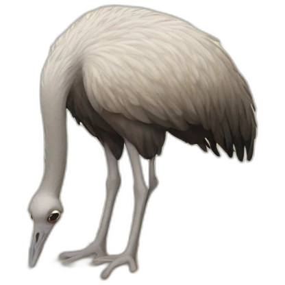 Ostrich burying its head in the sand emoji