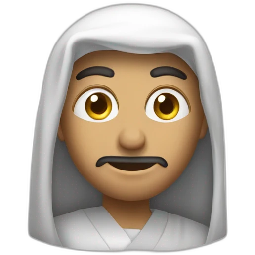 Arabe qui se prend un poteau électrique dans la tête emoji