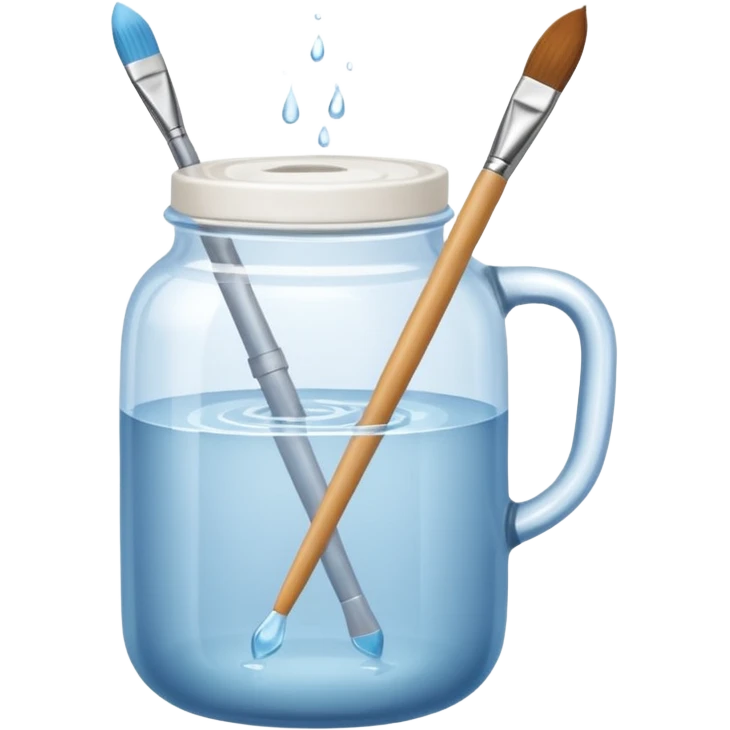 Water jar for brushes emoji