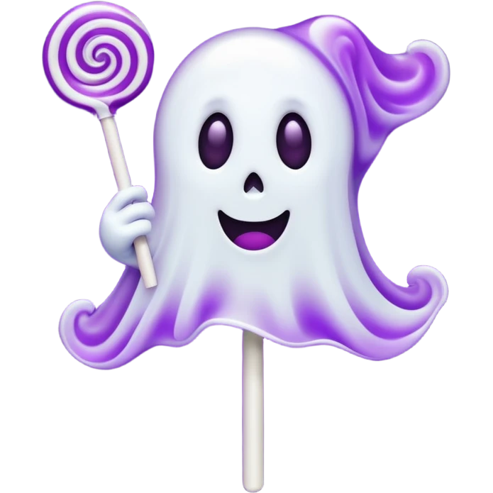 ghost lolipop purple and white emoji