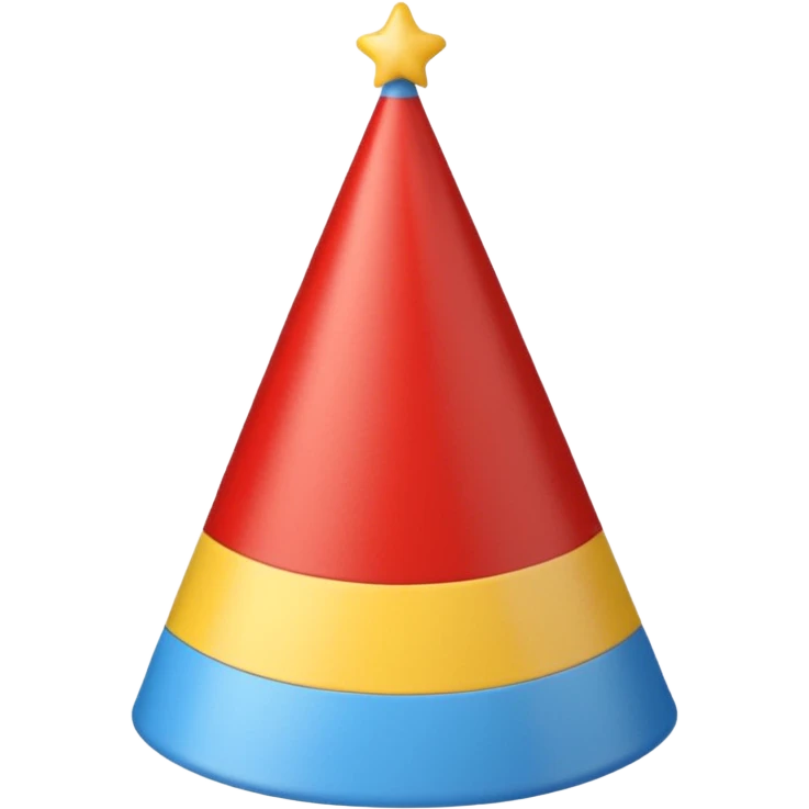birthday hat classic party colors emoji