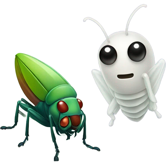 A cricket and a ghost emoji emoji