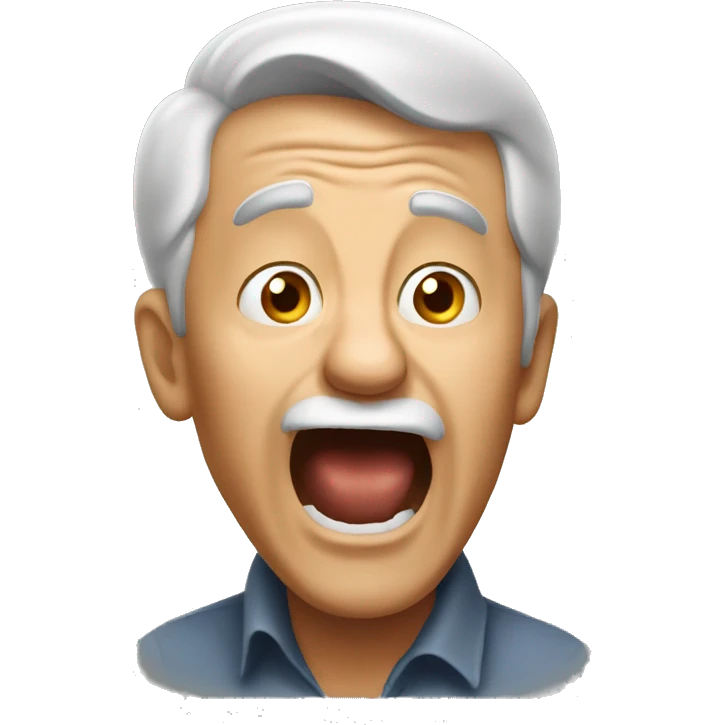 shouting grandfather emoji