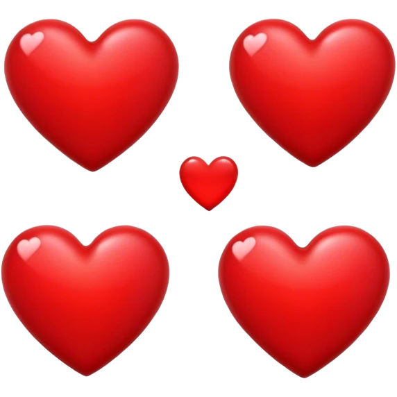 Red hearts emoji