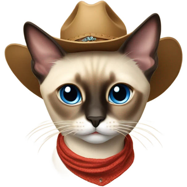 siamese wearing cowboy hat emoji