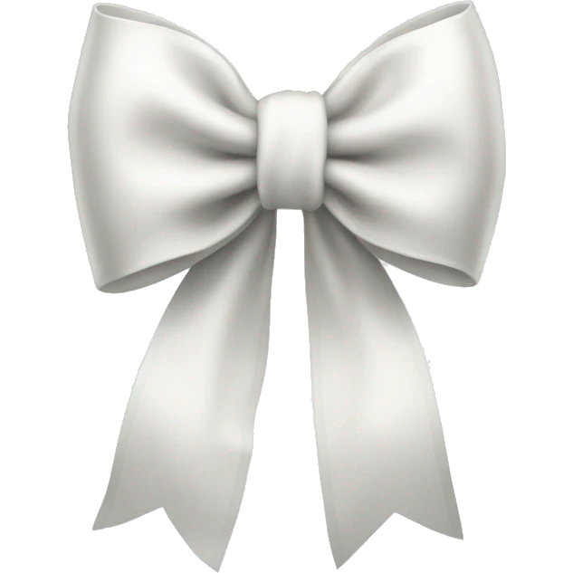 White asthetic clean Christmas bow  emoji