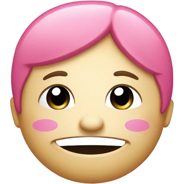 Smiley face with pink cheeks emoji