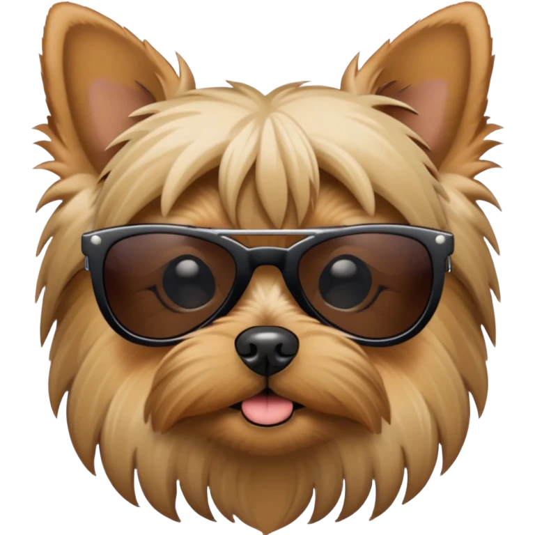 York terrier usando lentes de sol emoji
