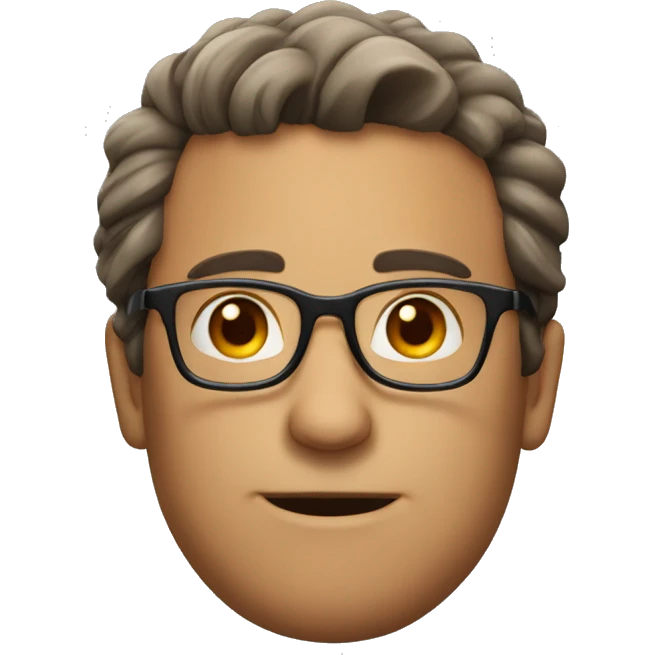 guy brun with glasses emoji