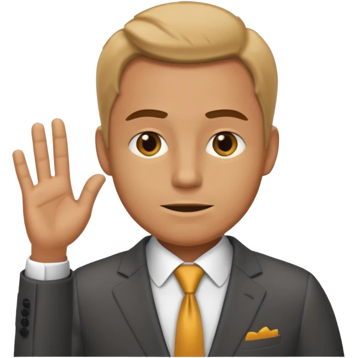 A cheapskate guy who asks 50/50 emoji