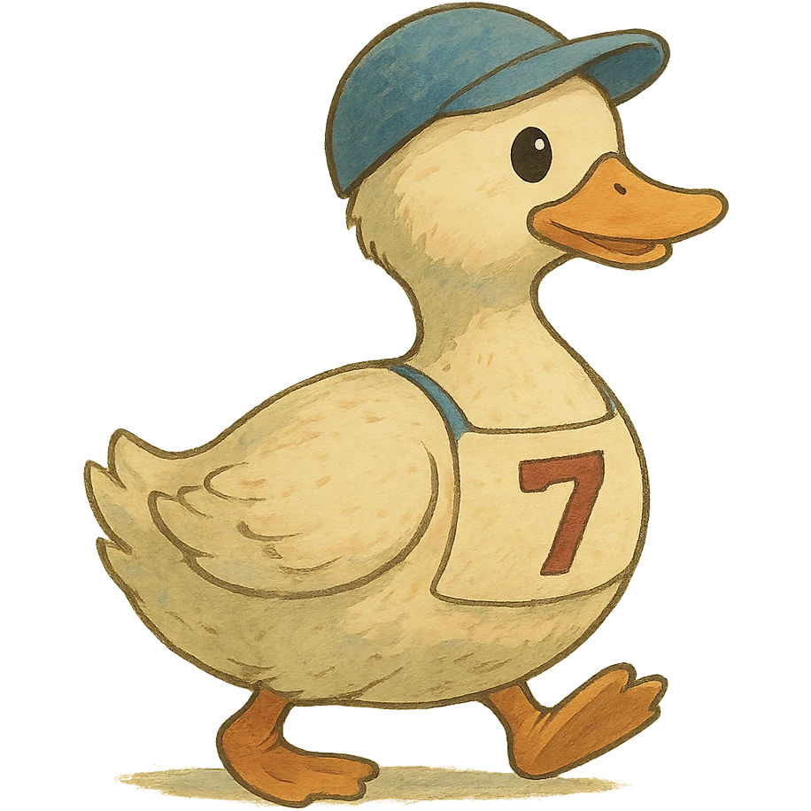 cartoon duck for a duck race in ghibli style emoji