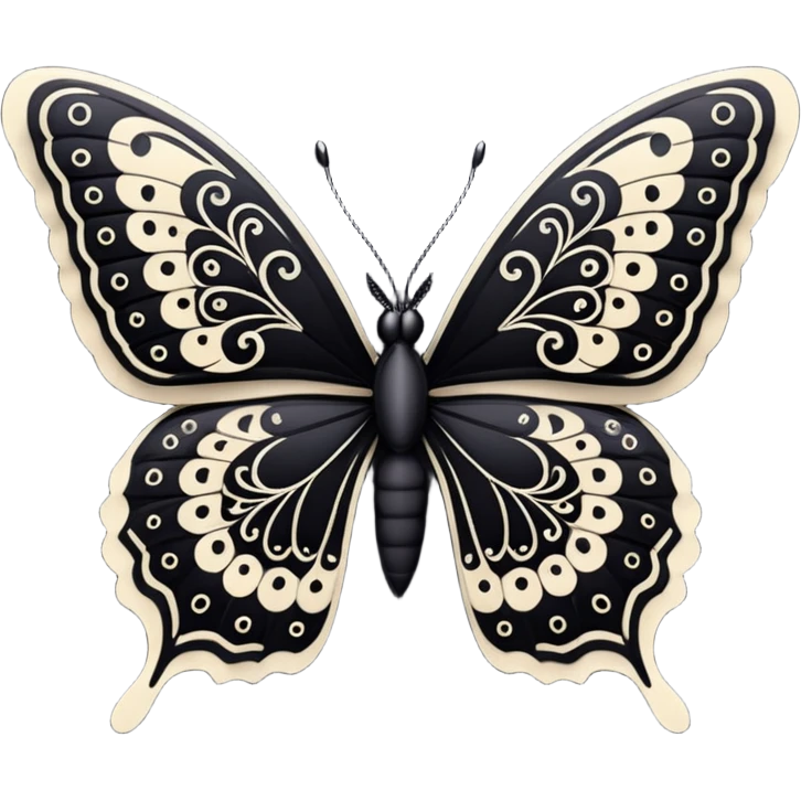 Butterfly black emoji