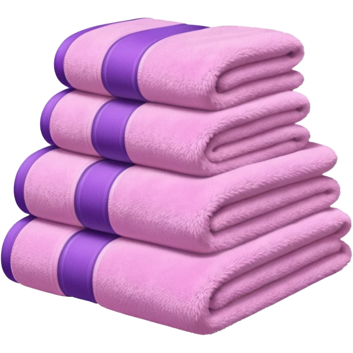 pastel pink and purple towels neatly stacked emoji