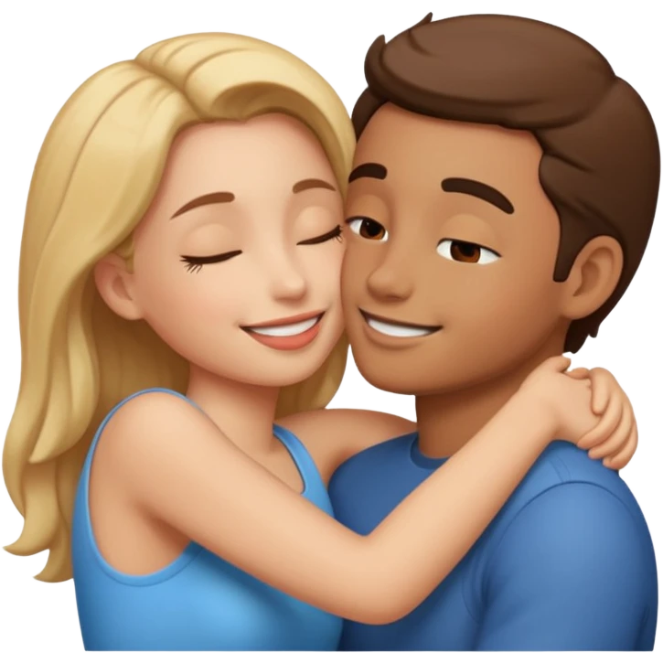 kissing and hugging emoji