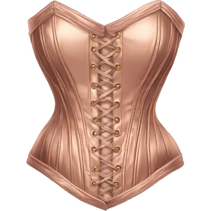 Realistic rose gold coloured corset  emoji