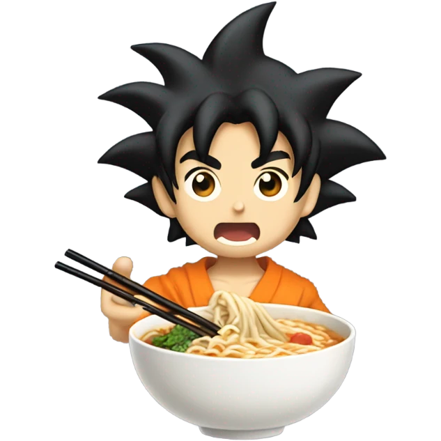 Goku with ramen emoji