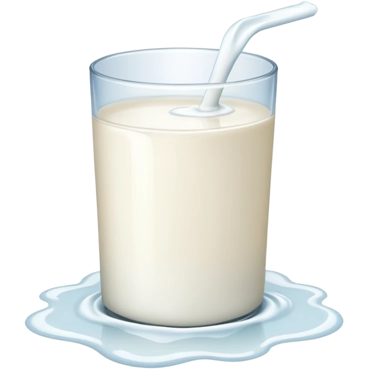 a small puddle of white and clear liquid emoji