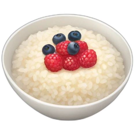 rice-porridge-with-berries emoji