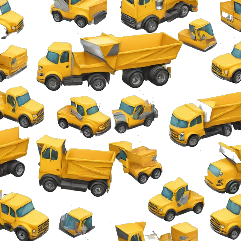 construction truck full of picture frames emoji
