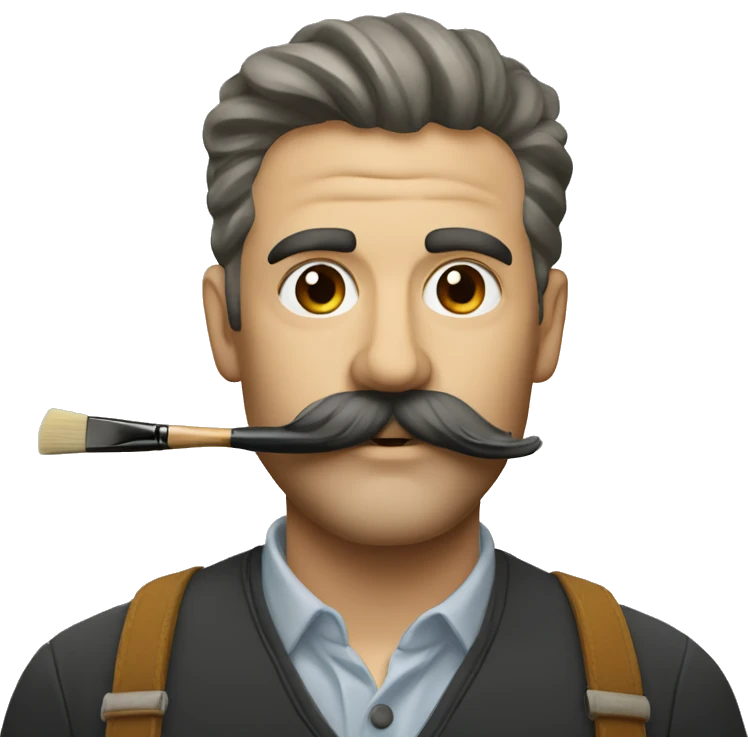 Painter’s brush mustache  emoji