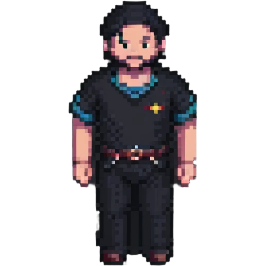 pixel art of a fisherman, just the man, no fishing gear or background emoji