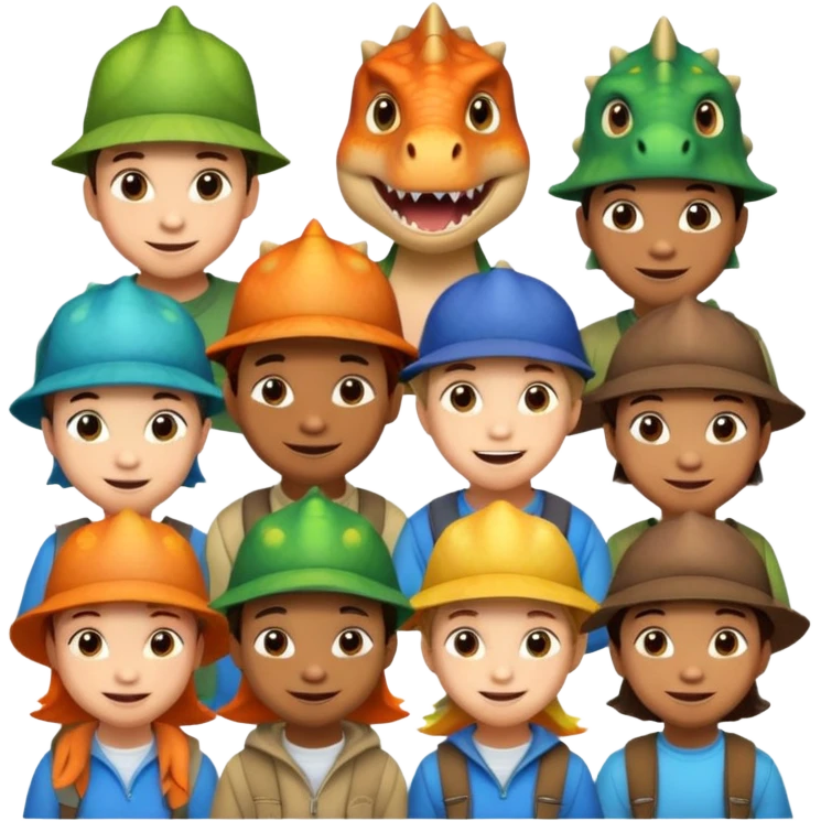 Dinosaur Hat Kids emoji