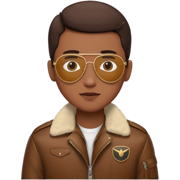 aviator jacket with no badges emoji