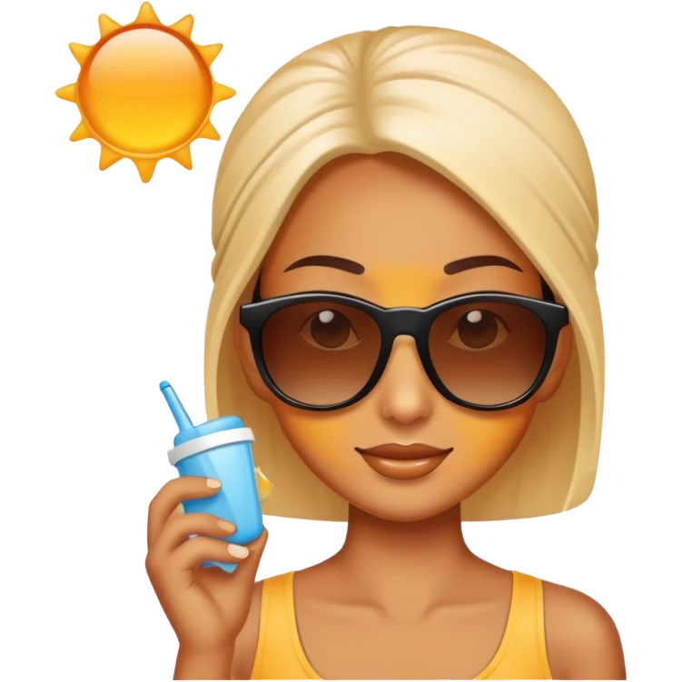 Sunscreen and sunglasses  emoji