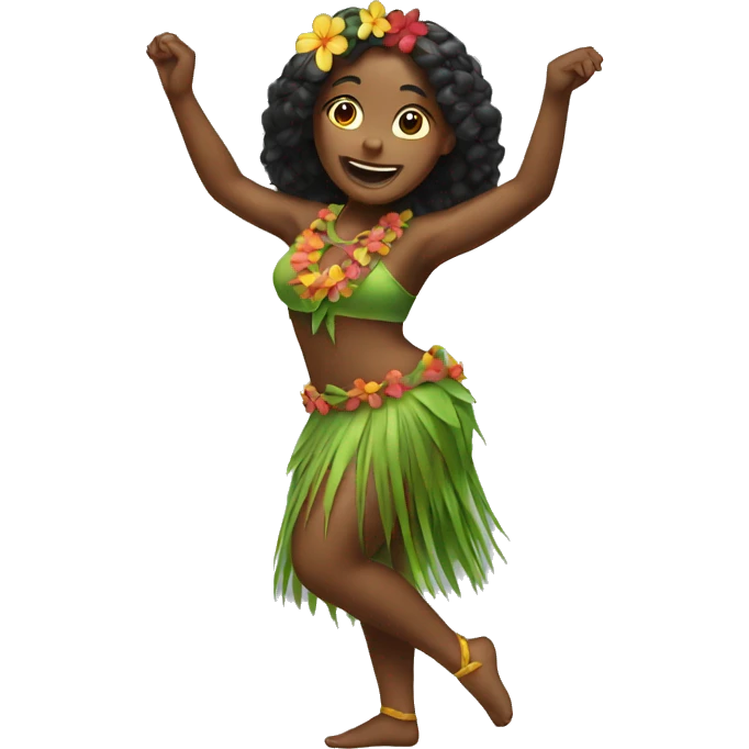 dancing hula girl emoji