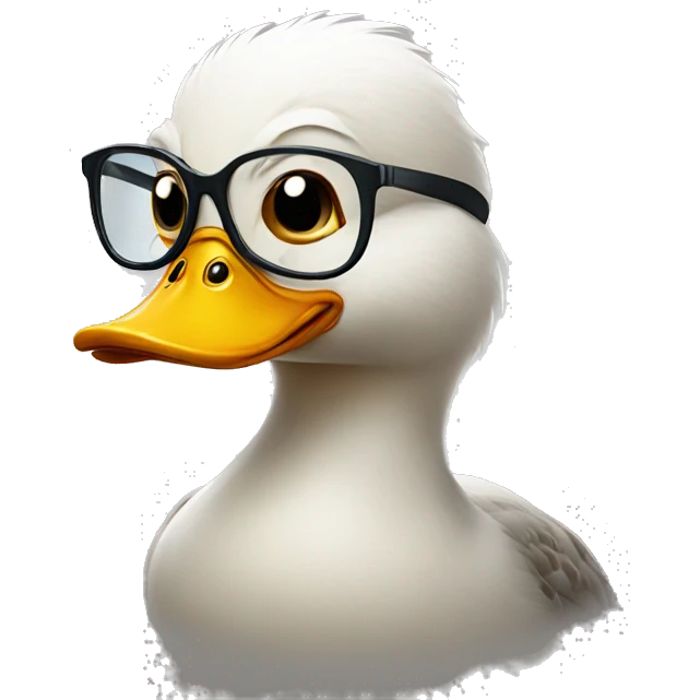 duck with glasses emoji