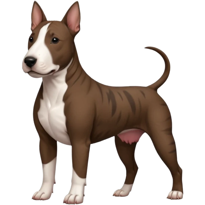 brindle english bull terrier dark brown emoji