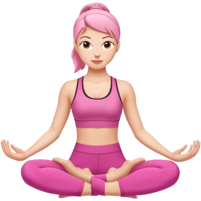pink pilates girl emoji