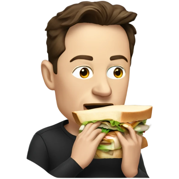 Elon musk eatin sandwich emoji