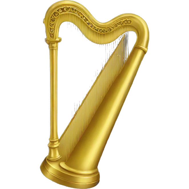 a gold harp emoji