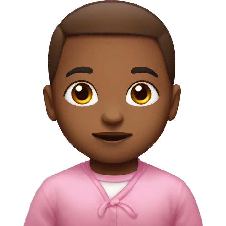 Bebé con moño rosa emoji