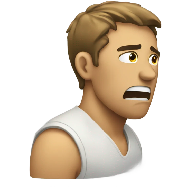 person crying for help  emoji