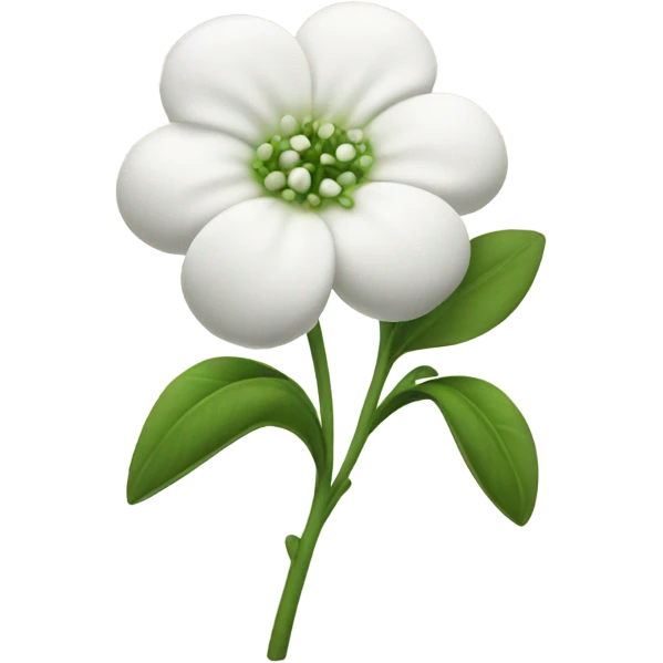 White flowers  emoji