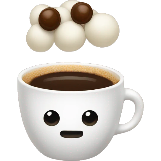 Coffee with tapioca balls emoji
