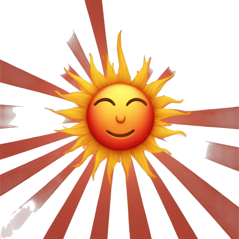 sun red rays emoji