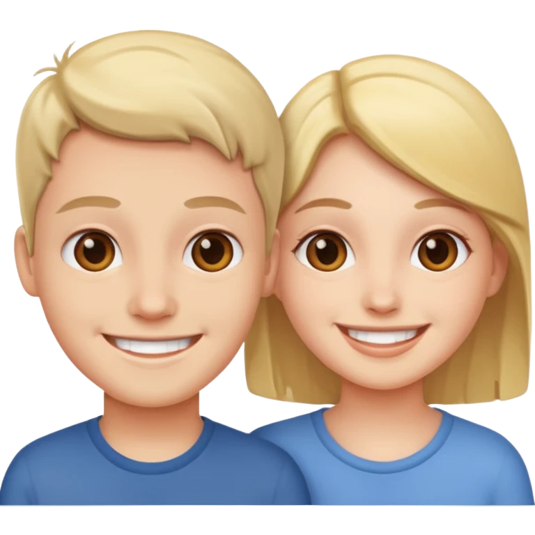 two friends happy to meet each other emoji