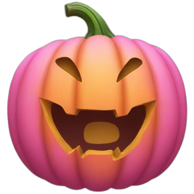 Pink-pumpkin emoji