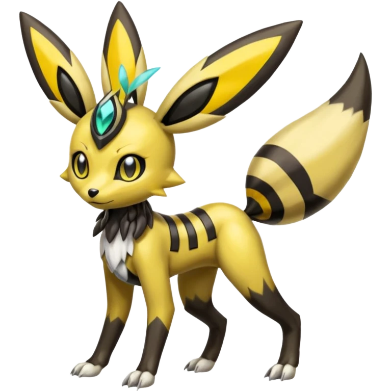 Meloetta-Renamon-Umbreon-Beedrill-Manectric-hybrid-fusion, full body emoji