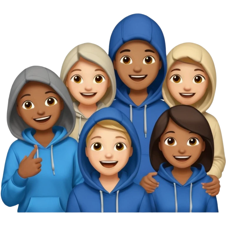 hoodied group emoji