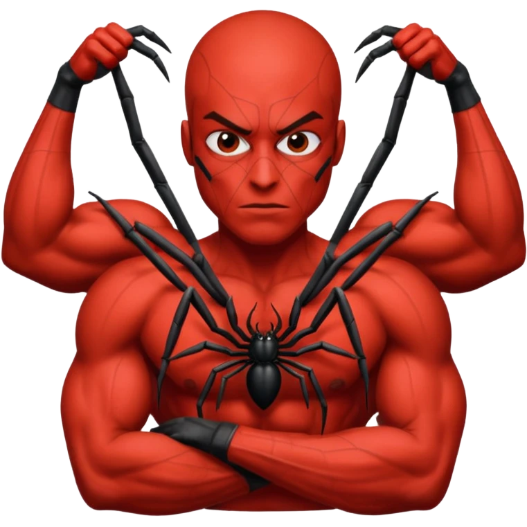 red man with spider  emoji