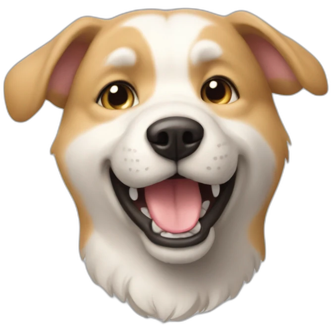 Chien mangent un chat emoji