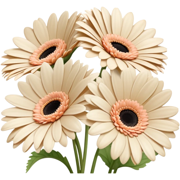 light beige Gerbera flowers  emoji
